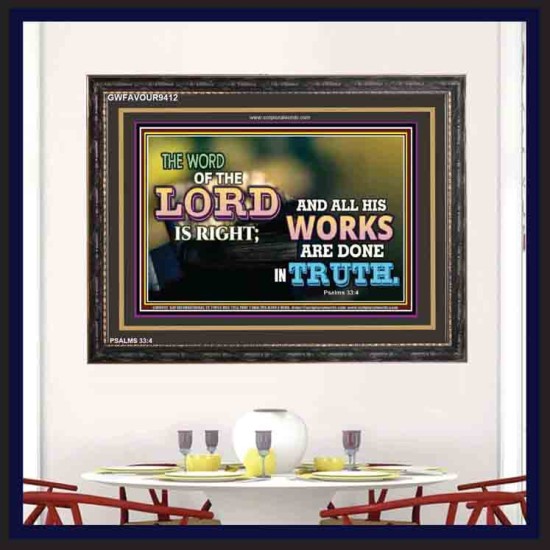 ALL HIS WORKS ARE DONE IN TRUTH   Scriptural Wall Art   (GWFAVOUR9412)   