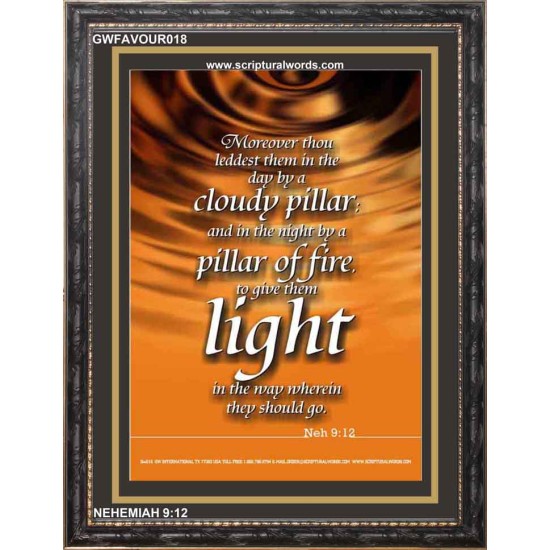 PILLAR OF FIRE BY NIGHT PILLAR CLOUD BY DAY   Bible Verses Framed for Home   (GWFAVOUR018)   