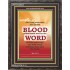 OVERCOME BY THE BLOOD OF THE LAMB   Large Frame Scripture Wall Art   (GWFAVOUR025)   "33x45"