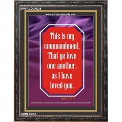 LOVE ONE ANOTHER   Bible Verse Framed for Home Online   (GWFAVOUR038)   