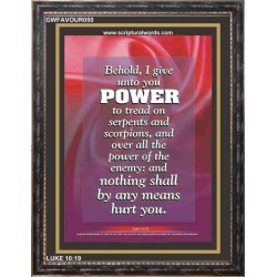 POWER TO TREAD UPON SERPENTS AND SCORPIONS   Framed Scripture Dcor   (GWFAVOUR050)   