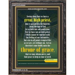 APPROACH THE THRONE OF GRACE   Encouraging Bible Verses Frame   (GWFAVOUR080)   "33x45"