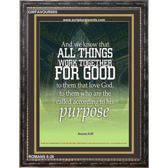 LOVE THE LORD AND ALL THINGS SHALL WORK FOR YOU   Christian Quote Frame   (GWFAVOUR085)   