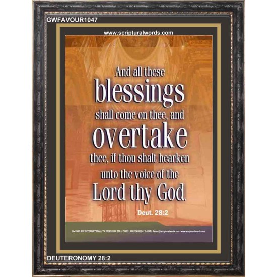 OVERTAKEN BLESSINGS   Contemporary Christian Paintings Acrylic Glass frame   (GWFAVOUR1047)   