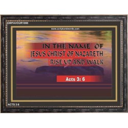 RISE UP AND WALK   Frame Bible Verse Art    (GWFAVOUR1066)   