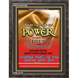 POWER TO TREAD UPON SERPENTS AND SCORPIONS   Framed Office Wall Decoration   (GWFAVOUR1096)   