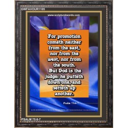 PROMOTION COMETH FROM THE LORD   Inspirational Wall Art Wooden Frame   (GWFAVOUR1105)   