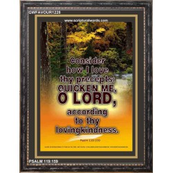 QUICKEN ME O LORD   Bible Verses Framed for Home   (GWFAVOUR1228)   