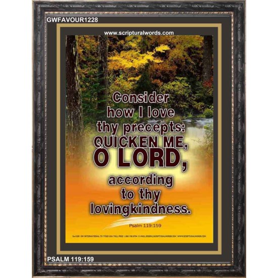 QUICKEN ME O LORD   Bible Verses Framed for Home   (GWFAVOUR1228)   