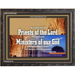 YE SHALL EAT THE RICHES OF THE GENTILES   Christian Quotes Framed   (GWFAVOUR1260)   "45x33"