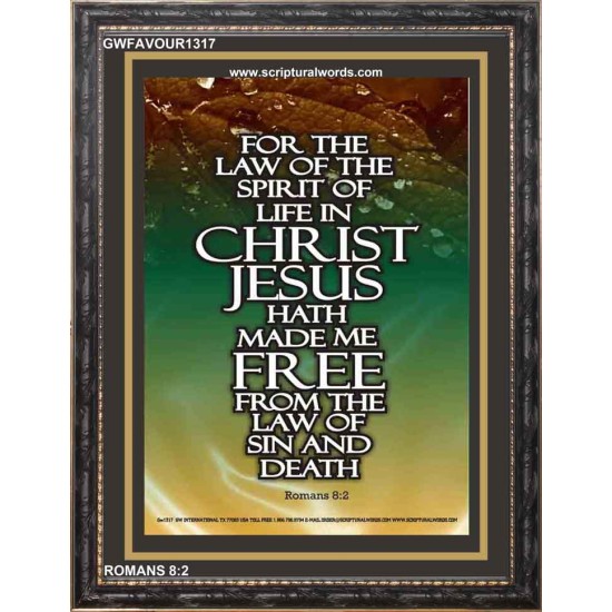 THE SPIRIT OF LIFE IN CHRIST JESUS   Framed Religious Wall Art    (GWFAVOUR1317)   