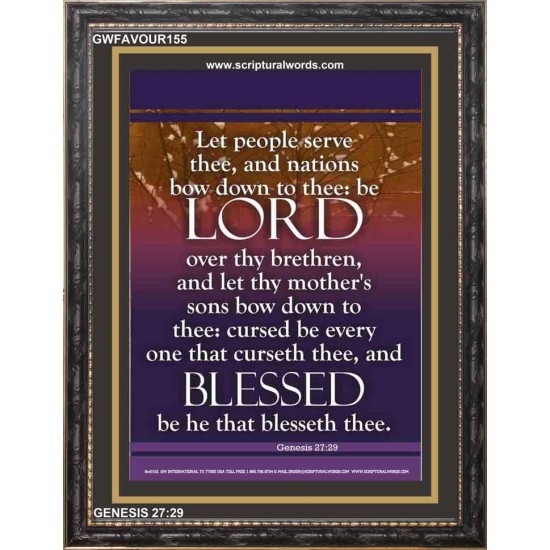 NATIONS SHALL SERVE THEE   Scripture Art Frame   (GWFAVOUR155)   