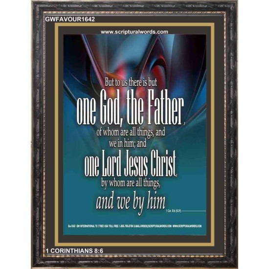 ONE GOD   Christian Frame Wall Art   (GWFAVOUR1642)   