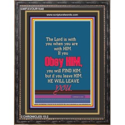 OBEY HIM   Custom Framed Bible Verse   (GWFAVOUR1648)   