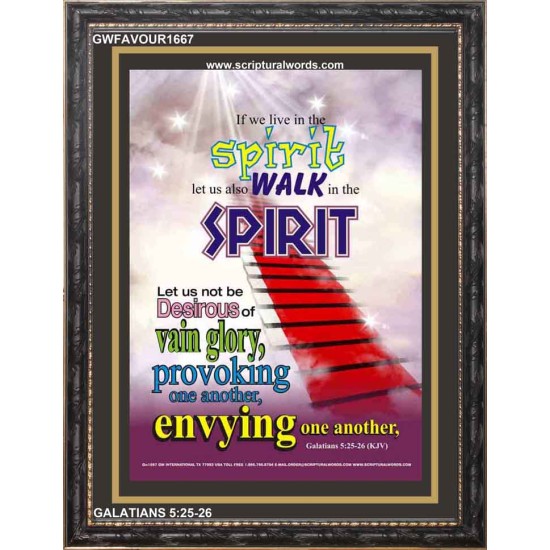 WALK IN THE SPIRIT   Large Framed Scripture Wall Art   (GWFAVOUR1667)   