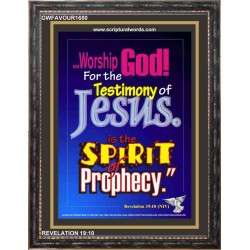 WORSHIP GOD   Bible Verse Framed for Home Online   (GWFAVOUR1680)   