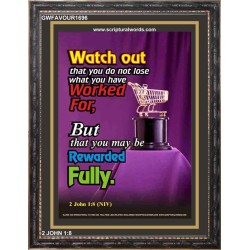 WATCH OUT   Framed Scriptural Dcor   (GWFAVOUR1696)   "33x45"