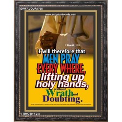 PRAY EVERY WHERE   Scripture Wooden Framed Signs   (GWFAVOUR1708)   