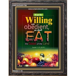 WILLING AND OBEDIENT   Christian Paintings Frame   (GWFAVOUR1758)   "33x45"