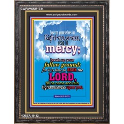 REAP IN MERCY   Framed Religious Wall Art Acrylic Glass   (GWFAVOUR1784)   