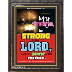 POWER OF HIS MIGHT   Scripture Art Acrylic Glass Frame   (GWFAVOUR1891)   