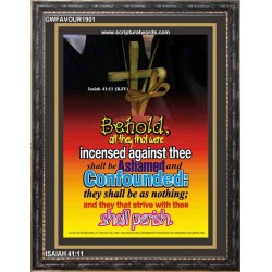 THEY THAT STRIVE WITH THEE SHALL PERISH   Contemporary Christian Art Acrylic Glass Frame   (GWFAVOUR1901)   