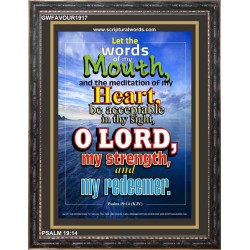 THE WORDS OF MY MOUTH   Bible Verse Frame for Home   (GWFAVOUR1917)   