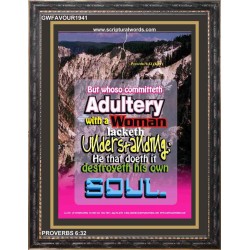 ADULTERY WITH A WOMAN   Large Frame Scripture Wall Art   (GWFAVOUR1941)   