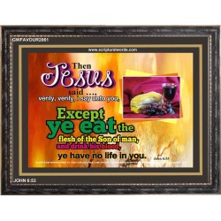 VERY VERY I SAY UNTO YOU   Framed Office Wall Decoration   (GWFAVOUR2061)   "45x33"