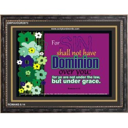 SIN SHALL NOT HAVE DOMINION   Portrait of Faith Wooden Framed   (GWFAVOUR2073)   