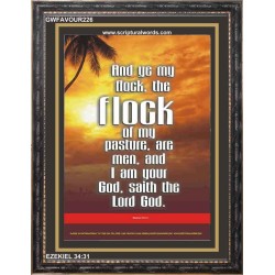 YE ARE MY FLOCK    Biblical Art Acrylic Glass Frame    (GWFAVOUR226)   