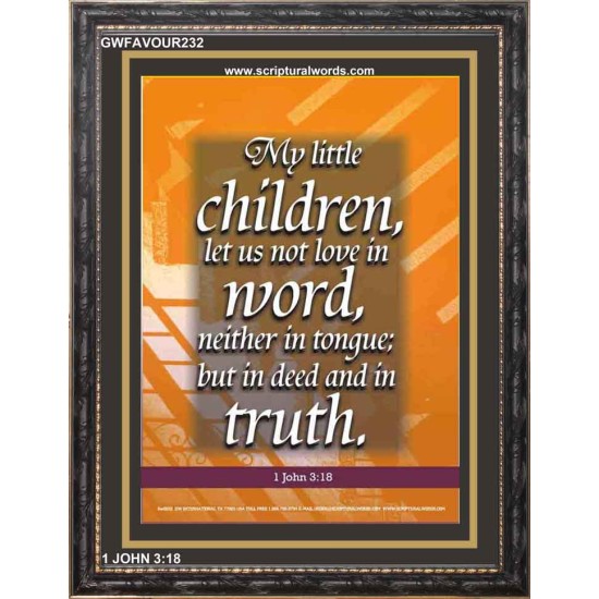 TRUE LOVE   Contemporary Christian Wall Art Acrylic Glass frame   (GWFAVOUR232)   