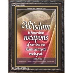 WISDOM IS BETTER THAN WEAPONS   Inspirational Wall Art Poster   (GWFAVOUR251)   