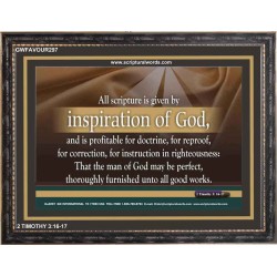 ALL SCRIPTURE IS GIVEN BY INSPIRATION OF GOD   Christian Quote Framed   (GWFAVOUR297)   