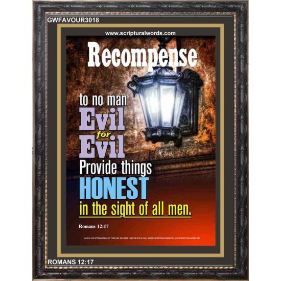 PROVIDE THINGS HONEST   Encouraging Bible Verses Framed   (GWFAVOUR3018)   