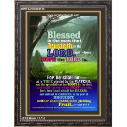 PLANTED BY THE WATERS   Encouraging Bible Verse Framed   (GWFAVOUR3019)   