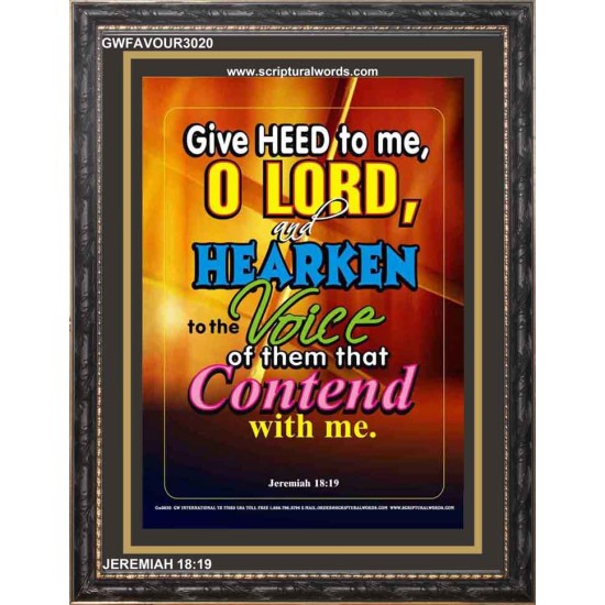 O LORD HEARKEN   Encouraging Bible Verses Frame   (GWFAVOUR3020)   