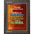 THE RIGHTEOUS SHALL BE DELIVERED   Modern Christian Wall Dcor Frame   (GWFAVOUR3065)   "33x45"