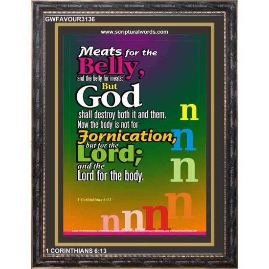 MEATS FOR THE BELLY   Framed Interior Wall Decoration   (GWFAVOUR3136)   