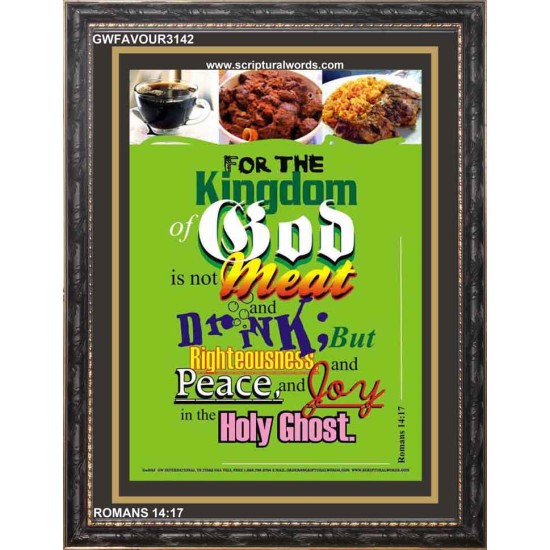 PEACE AND JOY IN THE HOLY GHOST   Framed Lobby Wall Decoration   (GWFAVOUR3142)   