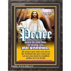 PEACE BE UNTO THEE   Scripture Wooden Frame   (GWFAVOUR3233)   