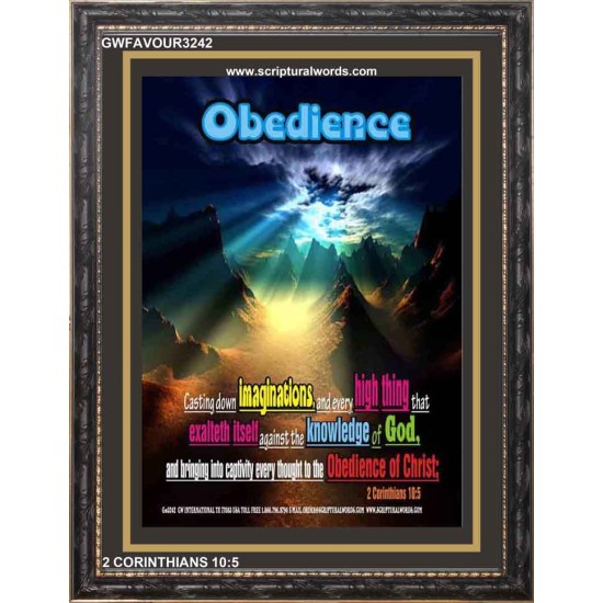 OBEDIENCE OF CHRIST   Encouraging Bible Verse Frame   (GWFAVOUR3242)   