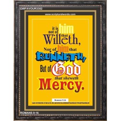 NOR OF HIM THAT RUNNETH   Bible Verses Wall Art Acrylic Glass Frame   (GWFAVOUR3302)   