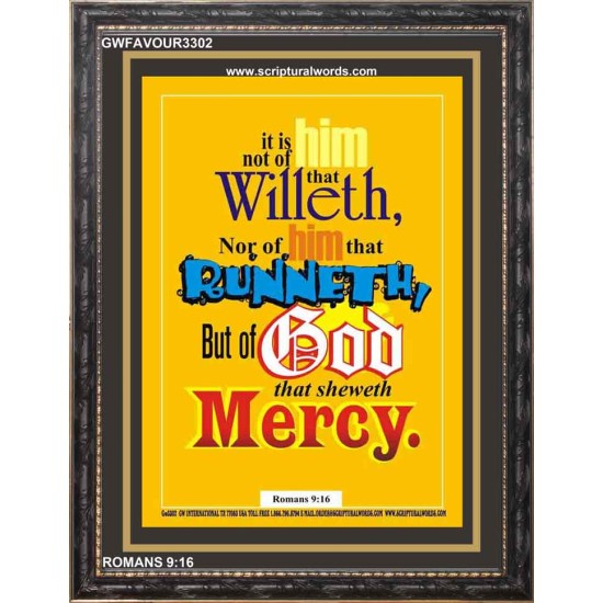 NOR OF HIM THAT RUNNETH   Bible Verses Wall Art Acrylic Glass Frame   (GWFAVOUR3302)   