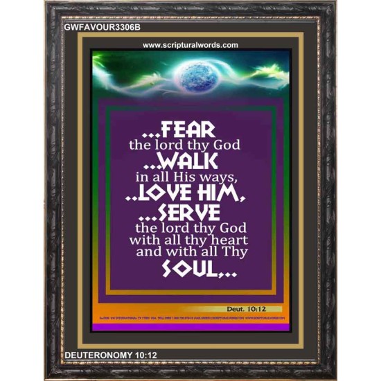 WITH ALL THY HEART   Scriptural Portrait Acrylic Glass Frame   (GWFAVOUR3306B)   