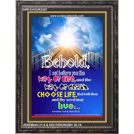 WAY OF LIFE   Biblical Art Acrylic Glass Frame   (GWFAVOUR3307)   