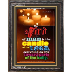 THE SPIRIT OF MAN IS THE CANDLE OF THE LORD   Framed Hallway Wall Decoration   (GWFAVOUR3355)   
