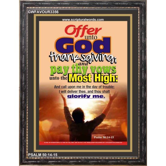 PAY THY VOWS   Framed Restroom Wall Decoration   (GWFAVOUR3356)   