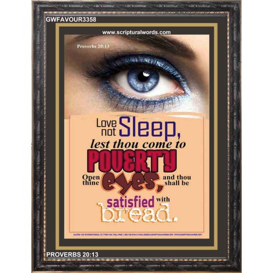 LOVE NOT SLEEP   Framed Business Entrance Lobby Wall Decoration    (GWFAVOUR3358)   