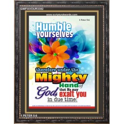 MIGHTY HAND OF GOD   Biblical Paintings Acrylic Glass Frame   (GWFAVOUR3382)   